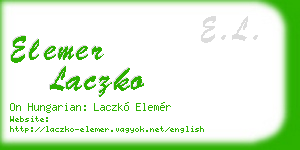 elemer laczko business card